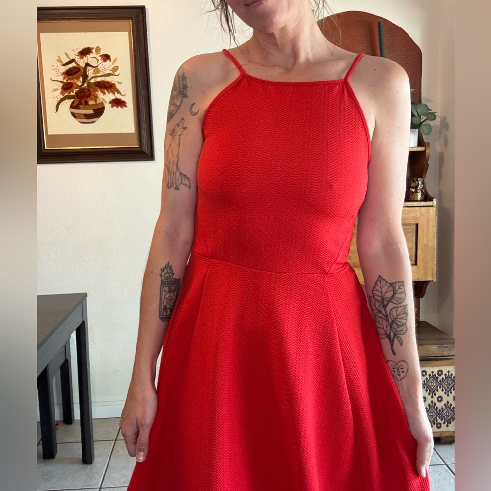 Red Sleeveless Dress